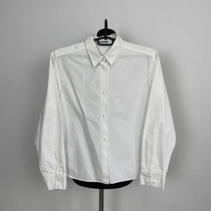 Jil Sander Damen Shirt weiß Knopfleiste Baumwolle Gr. 38 Italy Designer - Bild 1 von 8