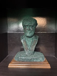 The Wolf Man Lon Chaney  JR Cold Cast Faux Bronze Monster Bust By Larry Elig - Picture 1 of 10