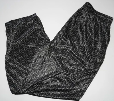 MEN'S SLINKY SATINY BLACK SLEEP PANTS SIZE LARGE - Image 1 of 4