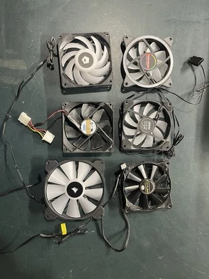 6 Pc Fan lot 120mm 140mm - Image 1 of 4