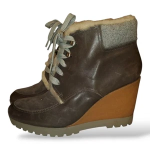 Women's Cole Haan Henson Waterproof Leather Wedge Boots. Size 9.5B - Picture 1 of 8