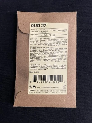 NUEVO Le Labo OUD 27 Eau de Parfum Spray Vial 0,75 ml Foto 1 de 2