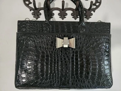 LYDC LONDON Original HENKELLTASCHE KROKO VINTAGE 60er extravagant  Neu - Bild 1 von 4