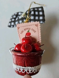 Vintage Kurt Adler Apple Basket Ornament Ornament - Picture 1 of 7