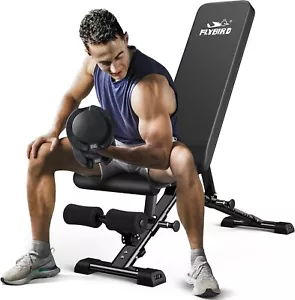 Weight Bench, Adjustable Strength Training Bench for Full Body Workout with Fast - Picture 1 of 7