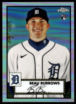 2021 Topps Chrome Platinum REFRACTOR Beau Burrows Detroit Tigers #42 - Image 1 of 2