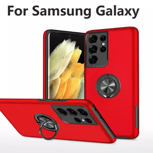 Housse étui magnétique anneau support pour Samsung Galaxy S23 Ultra S22 Note 20 Ultra - Photo 1/13