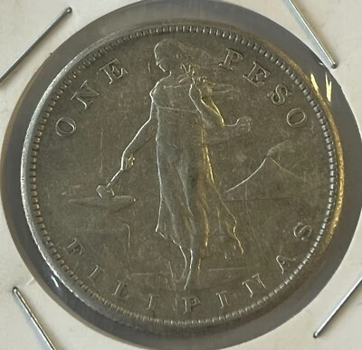 Philippines One Peso Filipinas / United States of America 1908-S Silver Coin - Image 1 of 2