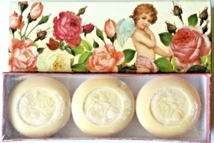 Saponificio Artigianale Florentino Luxury Soaps Rose. 3 x 150 gr Italy  - Picture 1 of 5