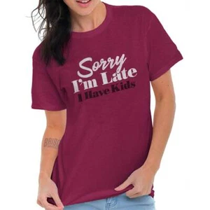 Mom Life Sayings Funny Cool Mothers Day Gift Womens Graphic Crewneck T Shirt Tee - Picture 1 of 5