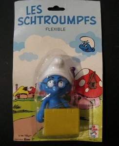 Les Schtroumpfs figurine flexible PEYO Ceji 1983 TBE - Foto 1 di 1