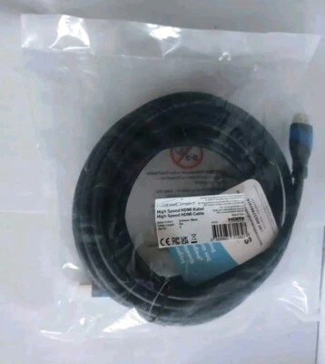 High Speed HDMI Cable 5m 30V KabelDirekt Black New  - Image 1 of 4