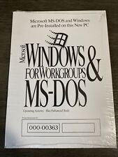 Sealed - Microsoft MS-DOS and Windows for Workgroups Restore Purposes Only Disk