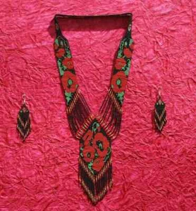 New Handmade Seed Bead Boho American Style Beaded Multi Strand necklace Earrings - Picture 1 of 5
