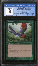 Magic MTG 7th Edition Japanese FOIL Birds of Paradise CGC 8 NEAR MINT (NM)