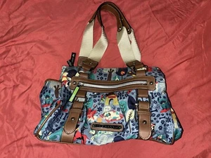 Lily Bloom Canvas Schultertasche Handtasche Hundemuster Wer lässt die Hunde raus Handtasche Beuteltasche - Bild 1 von 4