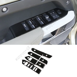 For LR Defender 110 2020-2023 Piano Black Glass Window Switch Panel Cover Trims - Picture 1 of 5