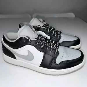 Mens NIKE Air Jordan 1 Low Shadow White Grey Black Sneakers Size US 10.5 #36901 - Picture 1 of 19