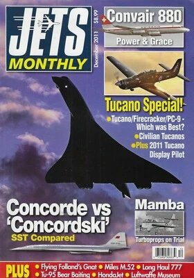 Jets Monthly Magazine Concorde Tucano Special Convair 880 Luftwaffe Museum 2011 - Image 1 of 4