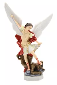 Statua cattolica San Michele Arcangelo 8" scultura protettore religioso - Foto 1 di 3