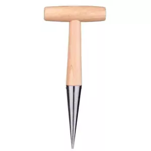1PC Stainless Steel Sow Dibbler with Wooden Handle Dibber Garden Tool Lightwe... - Picture 1 of 4
