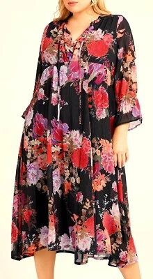 TS TAKING SHAPE plus size M / 20 Azalea Floral Maxi Dress floaty NWT rrp$200 - image 1 of 4