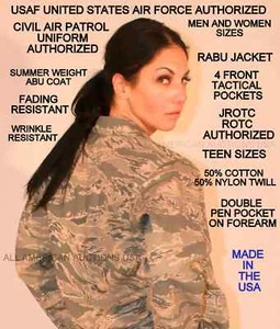 NEW AIR FORCE SUMMER RABU ABU RIPSTOP UTILITY COAT JACKET TIGER STRIPE USAF - Picture 1 of 3