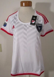 NWT Adidas San Jose Quakes Womens Replica Secondary Jersey M White MSRP$75 - Picture 1 of 2