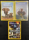 3 National Geographic DVD's Birds of Paradise Battle for the Elephants Explorer