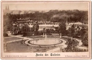Paris.Jardin des Tuileries.Carte Cabinet.Photo Albuminée Vibien-Golvin.Card.1875 - Imagen 1 de 1