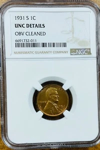1931 S Lincoln Cent, NGC UNC details very pretty color - Picture 1 of 6