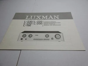 Luxman L-230/L-220/L-210/L-200/L-190 Bedienungsanleitung Original - Picture 1 of 1