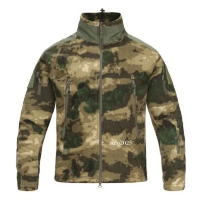 Men's Tactical Jacket Military Winter Fleece Outdoor Casual Hiking Camping Camo - Image 1 of 4