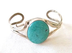 NWT Navajo Robert Shakey Kingman Turquoise Bracelet 925 Sterling Silver - Picture 1 of 5