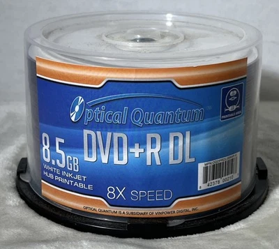 Optical Quantum DVD+R DL 50 Discs New 8.5GB 8X Speed - Image 1 of 4