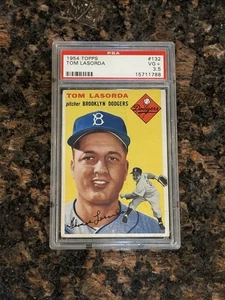 1954 Topps Tommy Lasorda #132 Baseballkarte PSA 3,5 - Bild 1 von 2