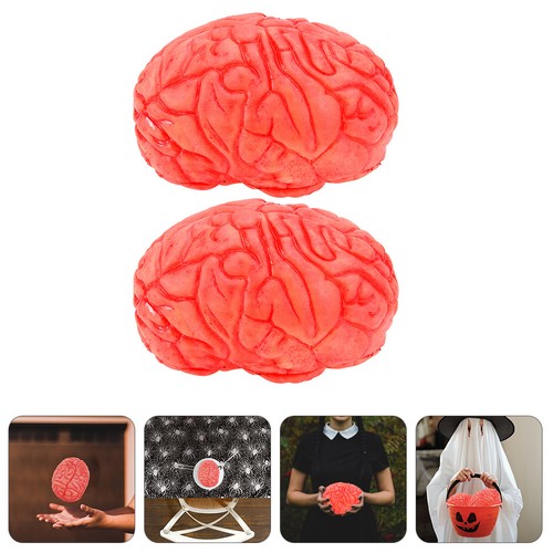 2Pcs Fake Human Brains Fake Body Parts Halloween Party Props Body ...