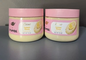 🍋Dove x Crumbl Lemon Glaze 15oz Body Scrub 2pc - Picture 1 of 2