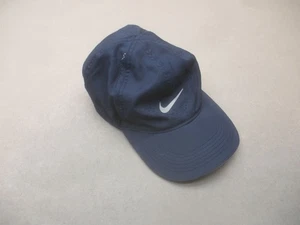 Nike One Size Mens Navy Blue Featherlight Dri Fit Logo Baseball Hat 10F - Picture 1 of 7