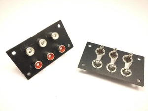 Basetta connettore RCA femmina isolati da pannello con 6 prese coassiali - Foto 1 di 1