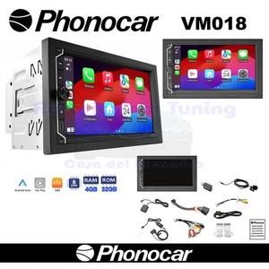 Phonocar VM 018 Monitor 7" 2 DIN Autoradio Android Apple WiFi DAB+ Antenna - Imagen 1 de 8