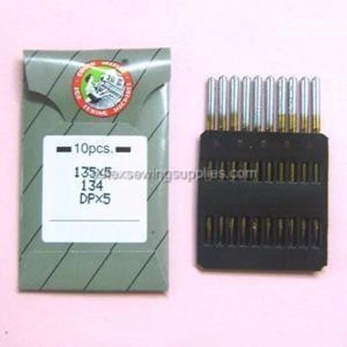 10 agujas para máquina de coser industrial Organ Titanium 134R 135X5 DPX5 1955 Foto 1 de 1