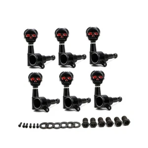 6Pcs Skull Button Tuning Pegs Keys Tuner Machine Heads Knob Guitar Part - Picture 1 of 8