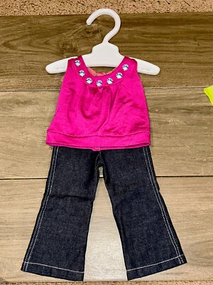 Madame Alexander 18" Muñeca Ropa Jeans Pantalones y Rosa Camiseta sin Mangas Conjunto 2009 Foto 1 de 4
