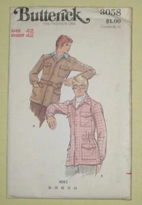 Chaqueta Butterick Vintage Para Hombre Patrón Talla 42 #3058 - Imagen 1 de 2