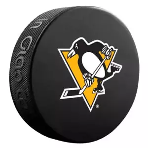 Pittsburgh Penguins Team Logo Official Basic Souvenir NHL Hockey Game Puck - Picture 1 of 2