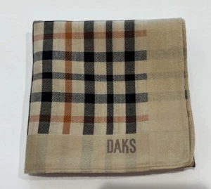 VINTAGE HANDKERCHIEF MEN'S POCKET SQUARE ART  PLAIDS & CHECKS COTTON 18" - Picture 1 of 5
