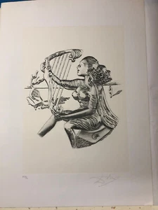 Salvador Dalì "LA MUSICA" seri-litografia 70x50 firma a lapis pantografata - Photo 1/14