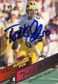 Todd Collins autographed Football Card (Michigan) 1995 Superior Pix #27 Rookie - Image 1 of 1