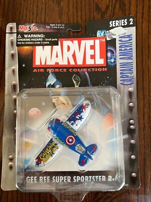Maisto Marvel Air Force Collection Captain America Gee Bee Super Sportster R-1 - Image 1 of 2